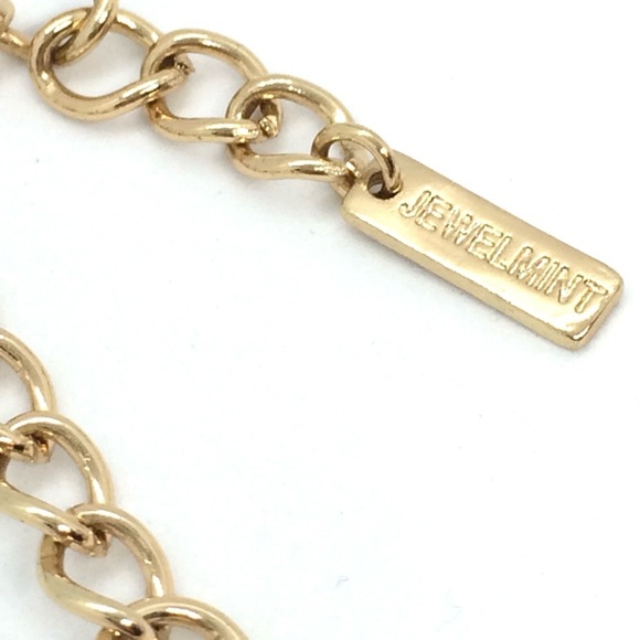 3/$30 JEWELMINT ART DECO STYLE GOLD STATEMENT NECKLACE OPAL RHINESTONE CHAIN - Picture 17 of 17